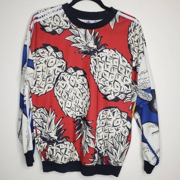adidas Sweaters - Adidas| X Farm Red Pineapple Boyfriend Sweater